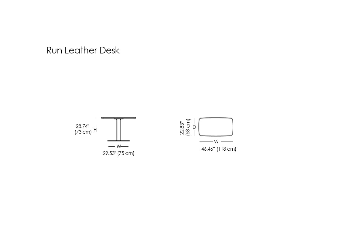 Run Leather Desk