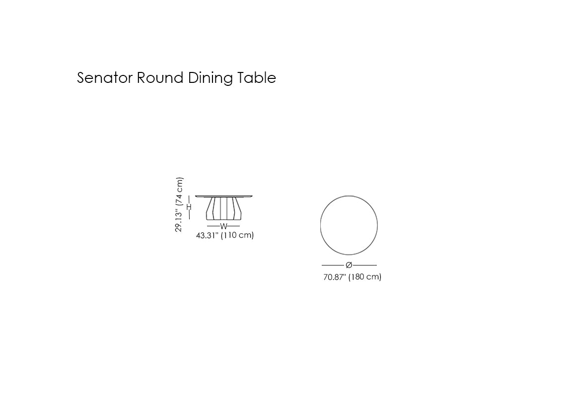 Senator Round Dining Table