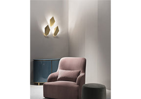 Abstract Wall Lamp In Satin Brass (Quick Ship)