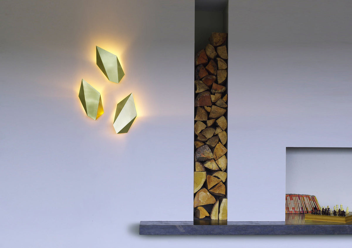 Abstract Wall Lamp In Satin Brass (Quick Ship)