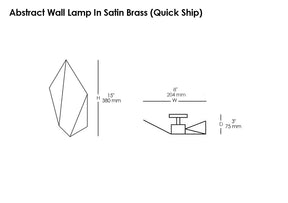 Abstract Wall Lamp In Satin Brass (Quick Ship)