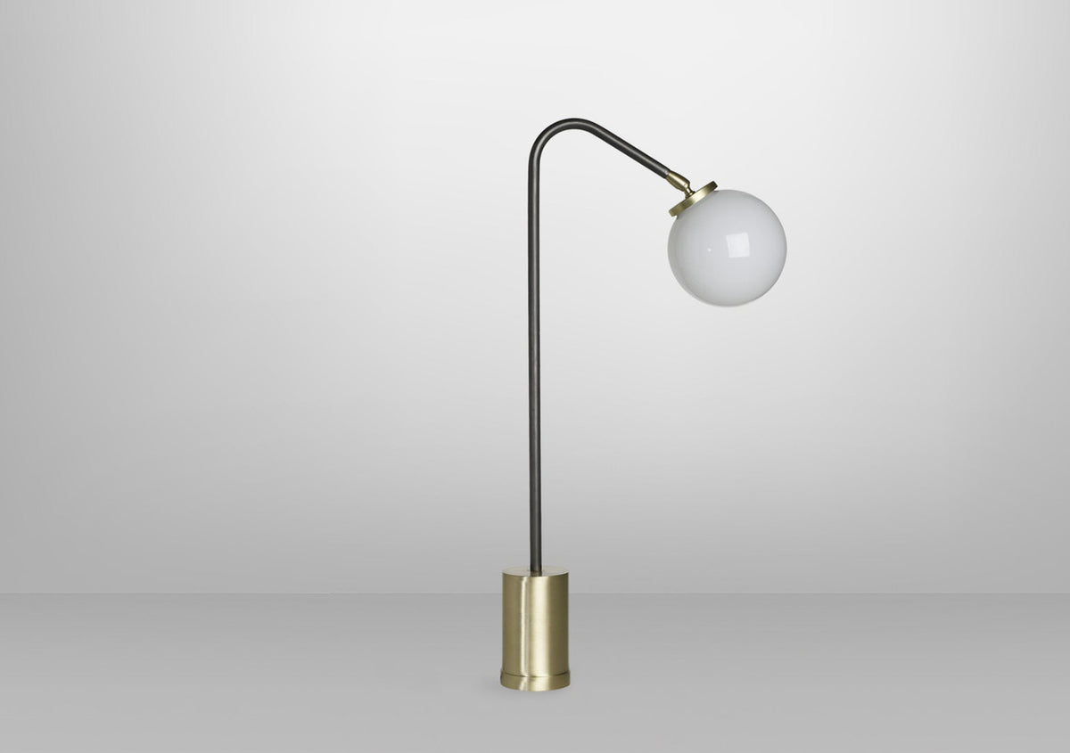 Array Table Lamp In Bronze With Satin Brass Detail (Quick Ship)