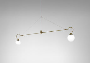 Floren Two Pendant Lamp In Antique Brass (Quick Ship)