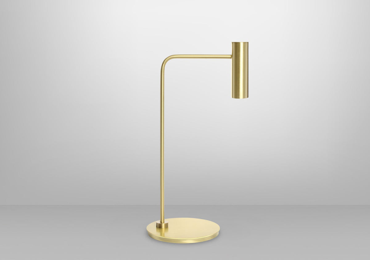 Heron Table Lamp In Satin Brass (Quick Ship)