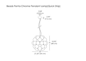 Beads Penta Chrome Pendant Lamp (Quick Ship)