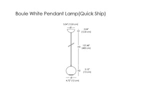 Boule White Pendant Lamp (Quick Ship)