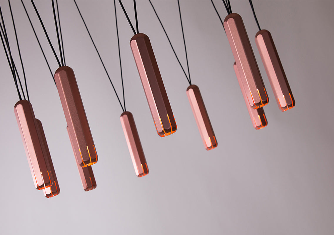 Brixton Cluster Copper Pendant Lamp (Quick Ship)