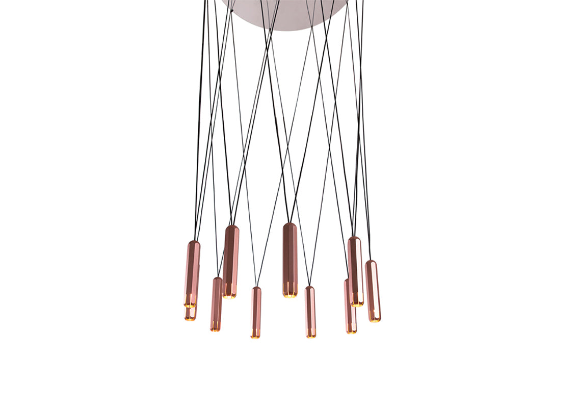 Brixton Cluster Copper Pendant Lamp (Quick Ship)