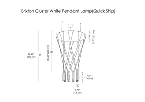 Brixton Cluster White Pendant Lamp (Quick Ship)