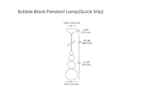Bubble Black Pendant Lamp (Quick Ship)
