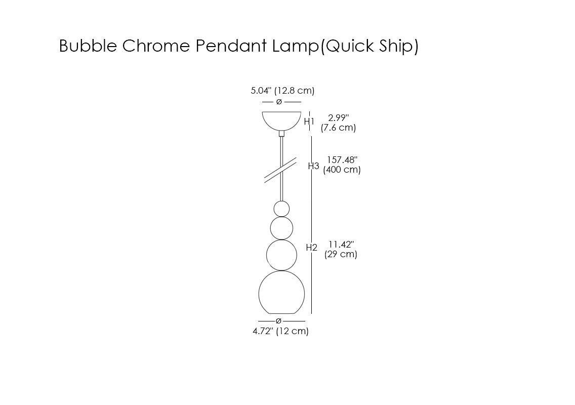 Bubble Chrome Pendant Lamp(Quick Ship)