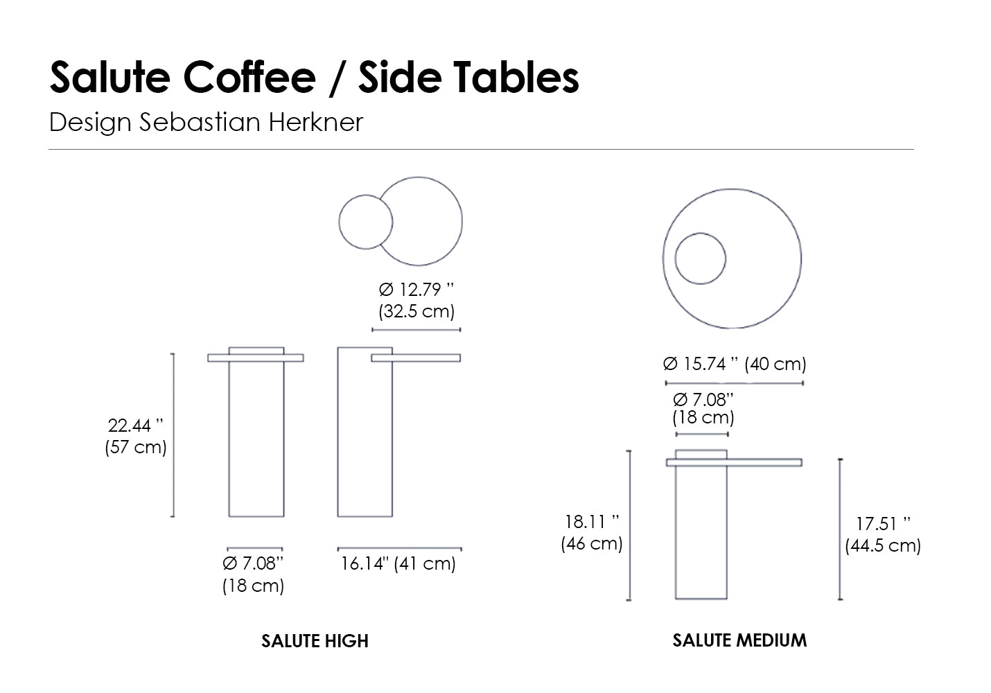 Salute Coffee / Side Tables
