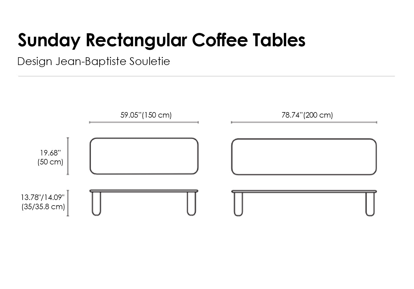 Sunday Rectangular Coffee Table