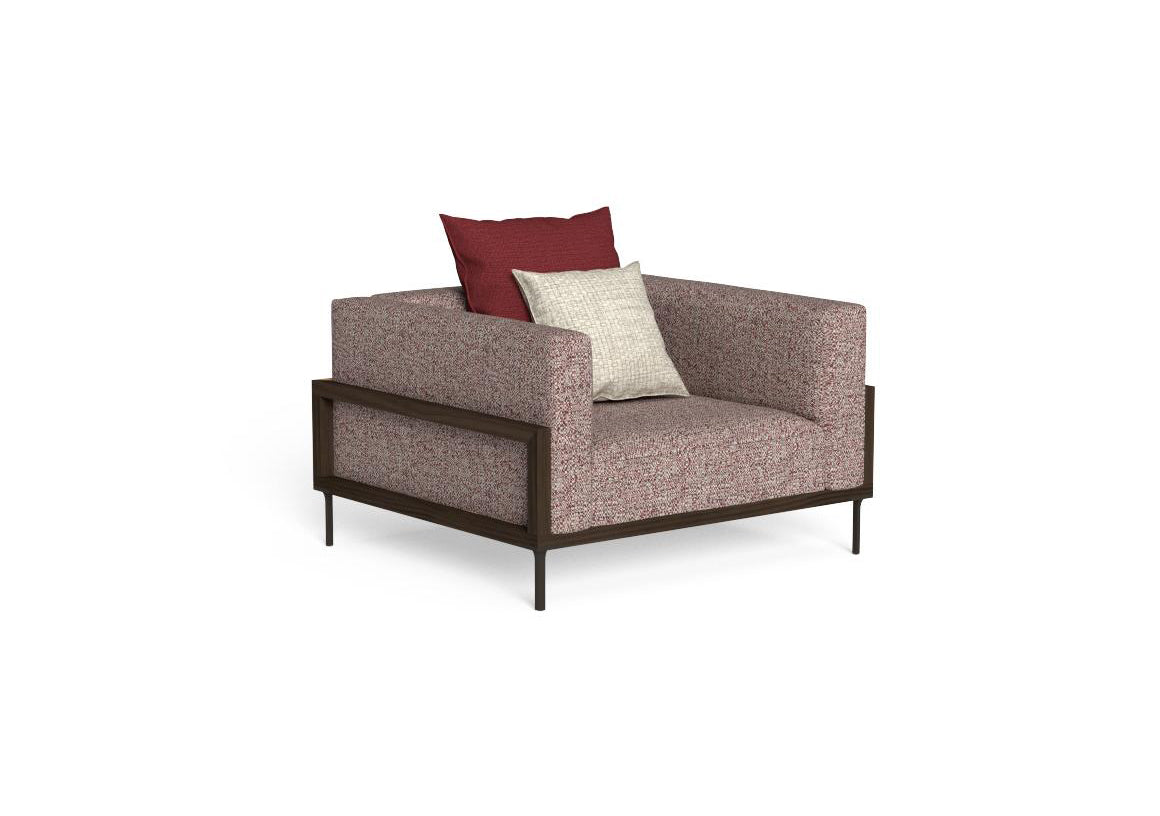 Finish - Accoya Rosewood Frame Mambo Red Cushions