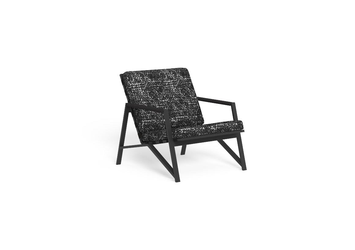 Finish - Graphite Frame Black Abstract Cushions