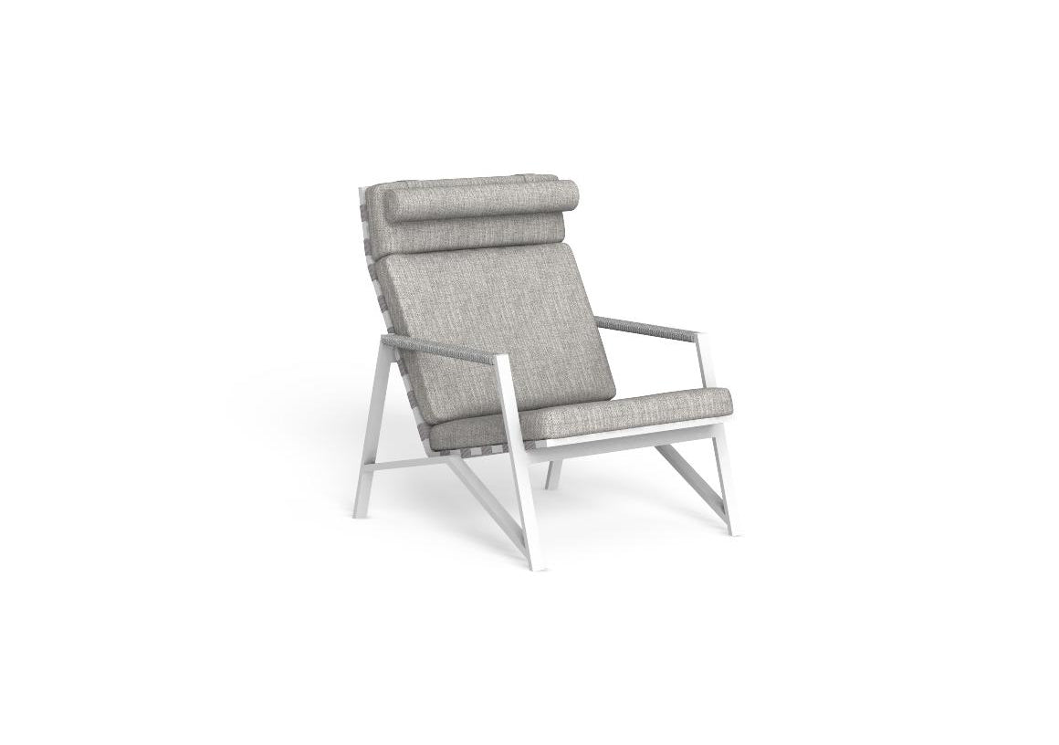 Finish - White Frame Light Gray Cushions