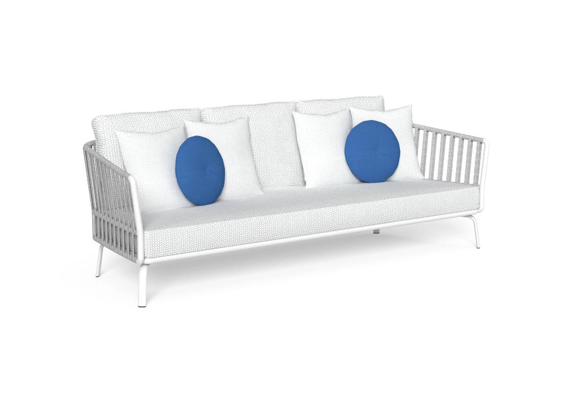 Finish - White Frame Silver Cushions