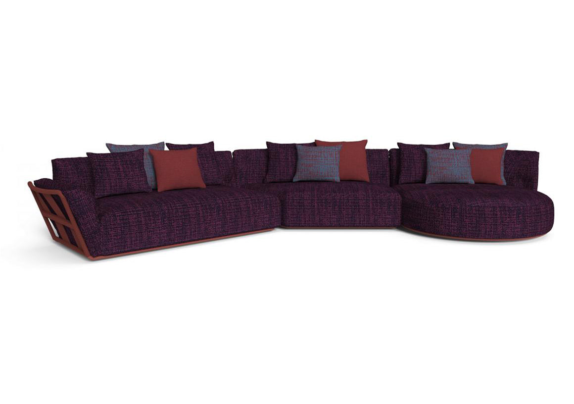 Finish - Red Frame Outmap Plum Cushions