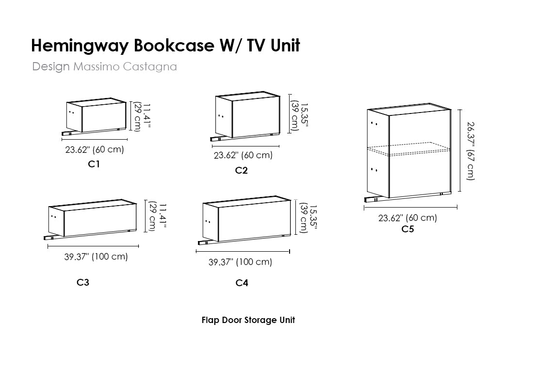 Hemingway Bookcase W/ TV Unit