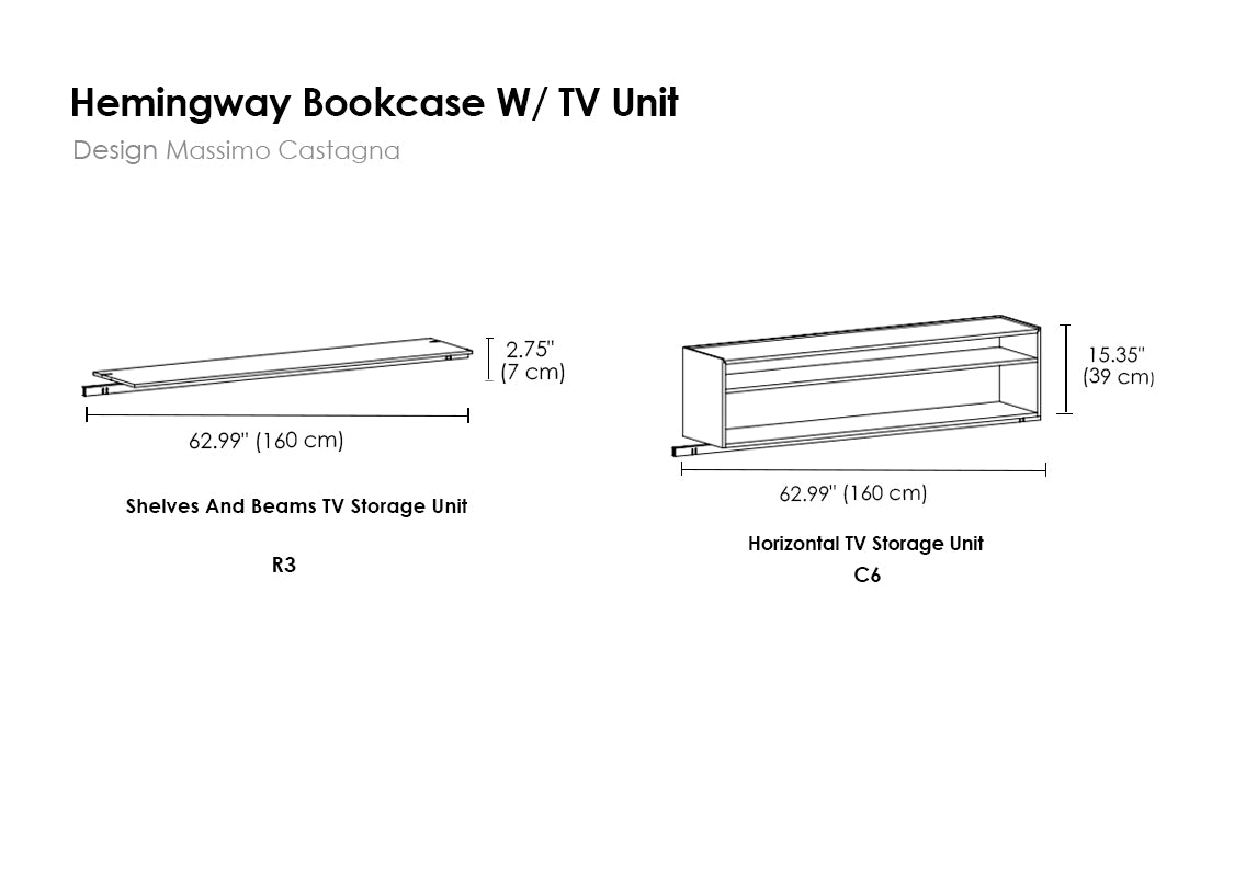 Hemingway Bookcase W/ TV Unit