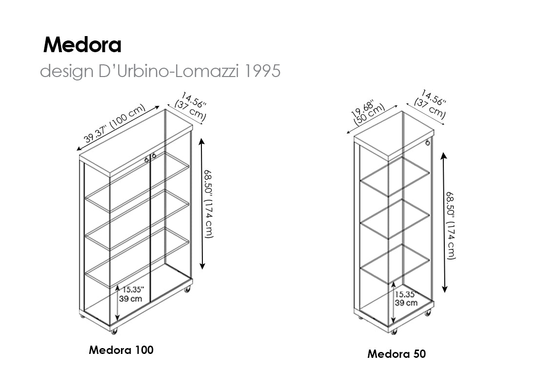 Medora Display Cabinet On Casters