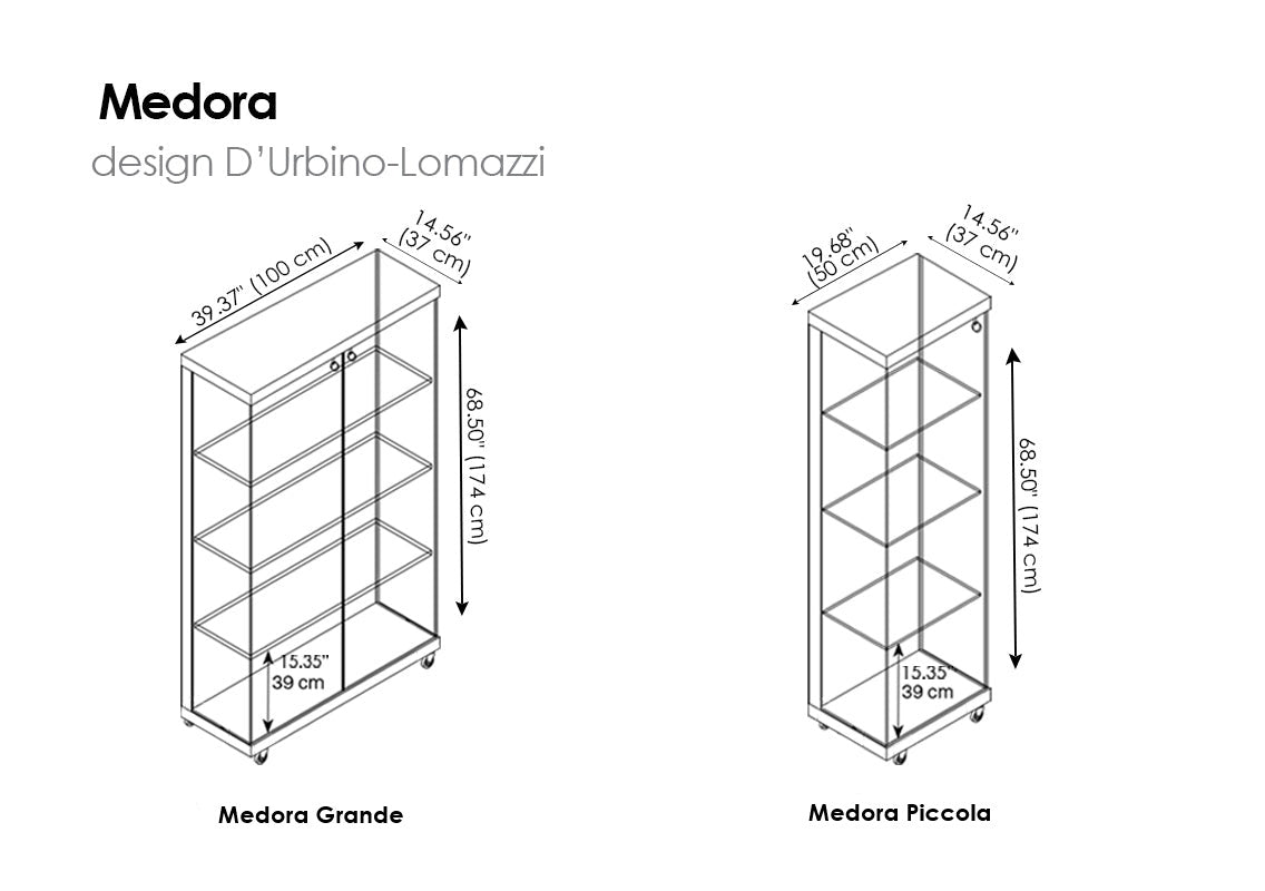 Medora Display Cabinet On Casters