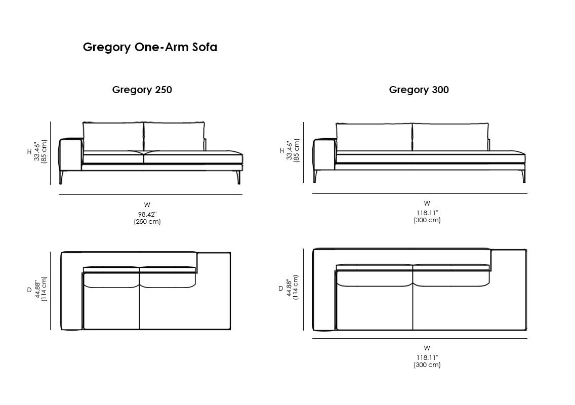 Gregory One-Arm Sofa