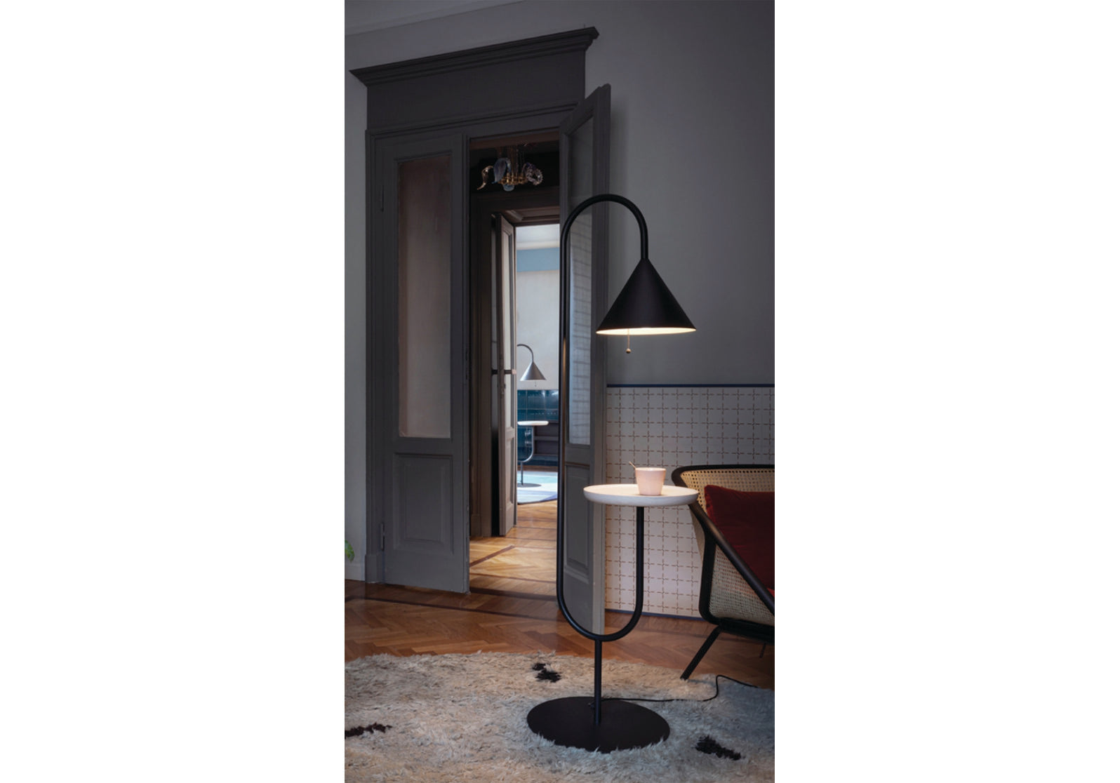 Ozz Floor Lamp Side Table