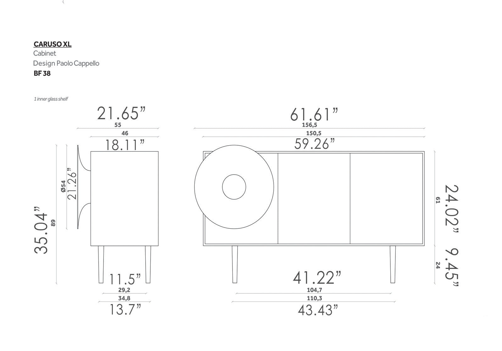 Caruso Cabinet With Audio System