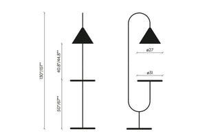 Ozz Floor Lamp Side Table