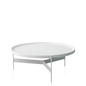 Abaco Coffee & Side Table In White Matte Lacquer (Quick Ship)