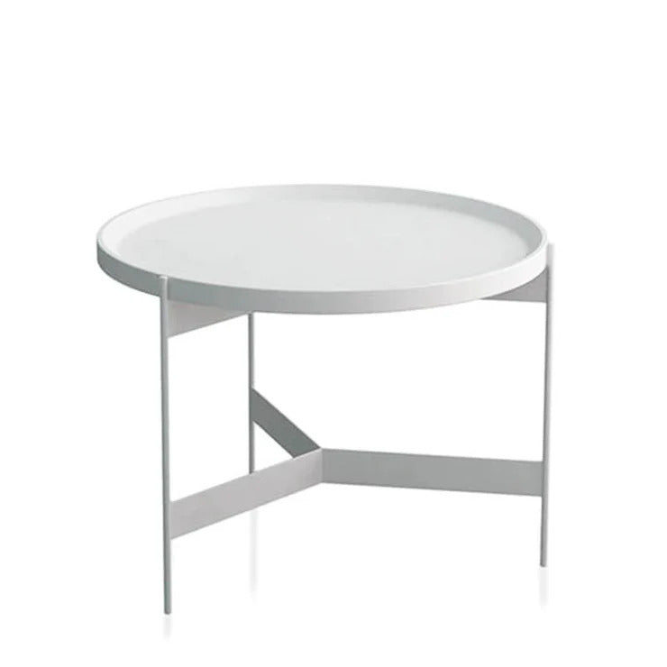 Abaco Coffee & Side Table In White Matte Lacquer (Quick Ship)