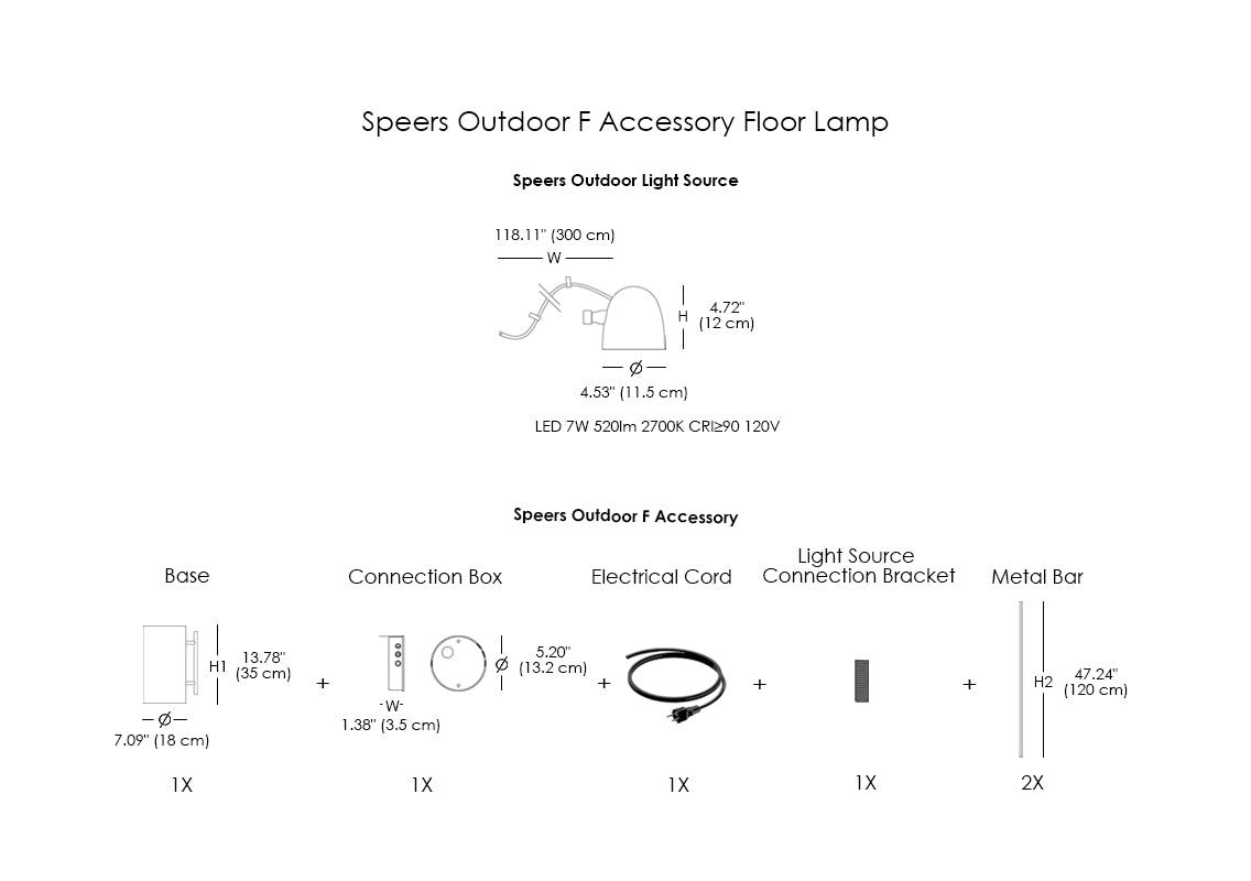 Speers Outdoor F Accessory Floor Lamp