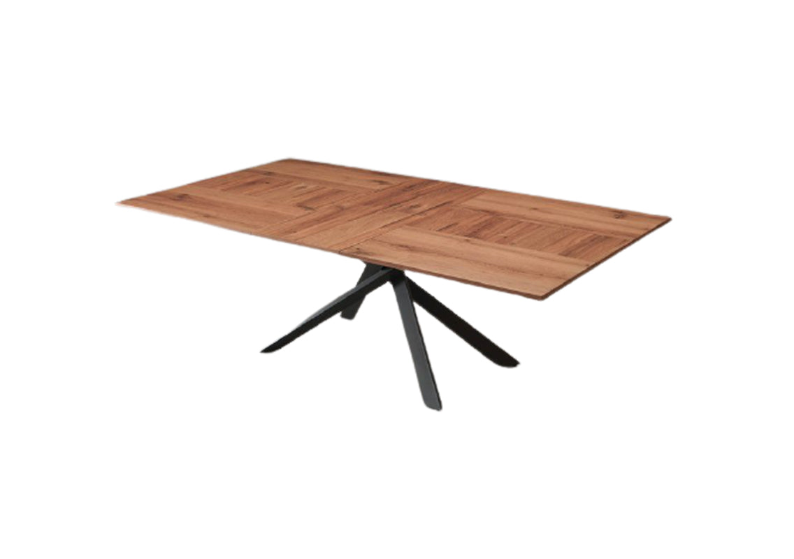 4X4 Extendable Dining Table Wild Cenere Oak Top (Quick Ship)