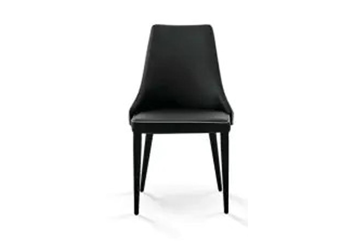 Clara Anthracite Leather Chair (Quick Ship) - 4 left
