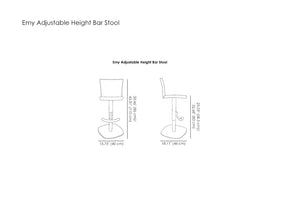 Emy Adjustable Height Bar Stool