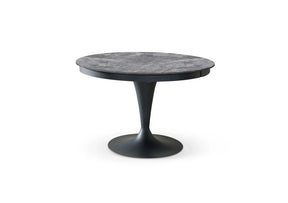 Eclipse Ceramic Top Round Extendable Dining Table (Quick Ship)