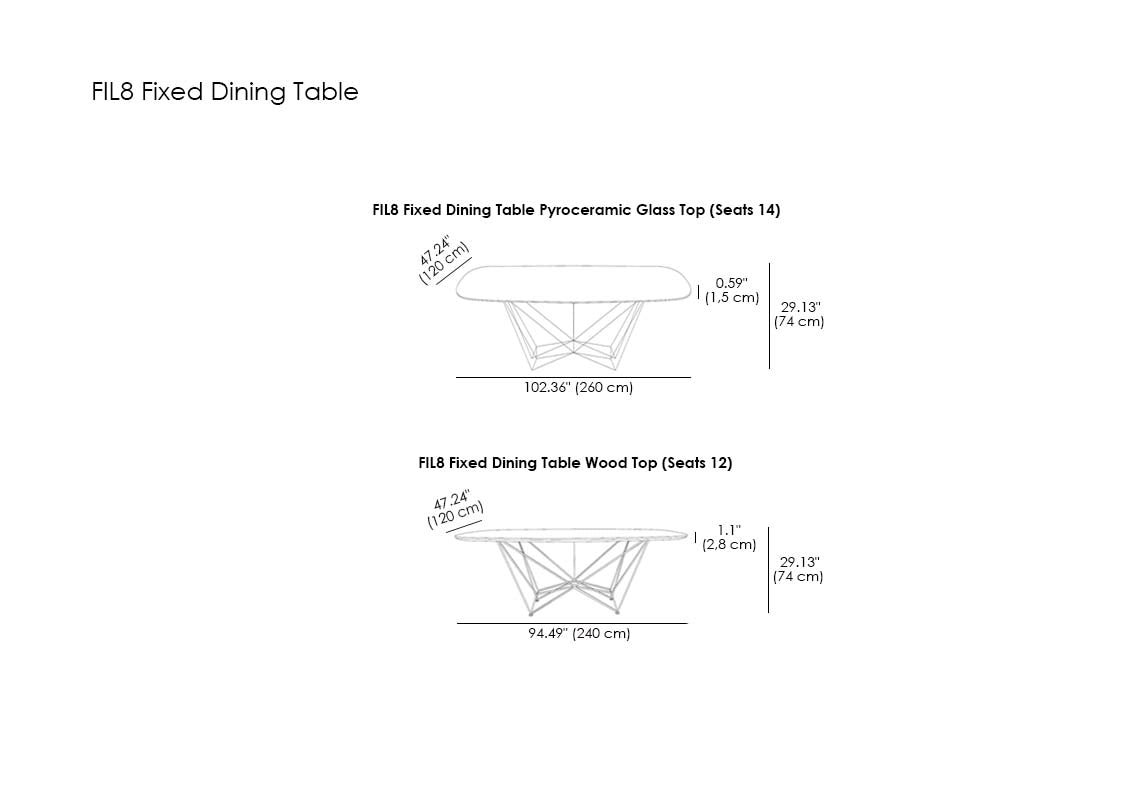 FIL8 Fixed Dining Table