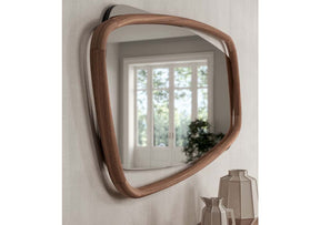 Golden Wood Modern Mirror