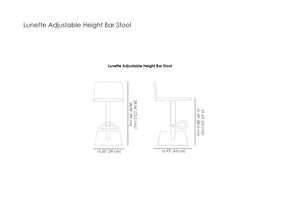 Lunette Adjustable Height Bar Stool