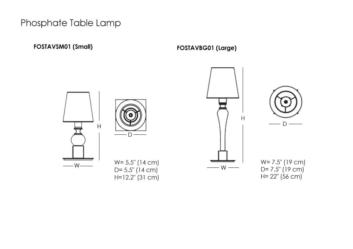 Phosphate Table Lamp