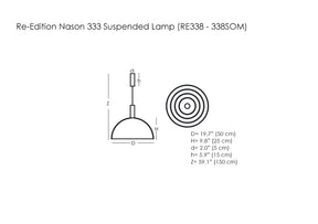 Re-Edition Nason 338 Suspended Lamp