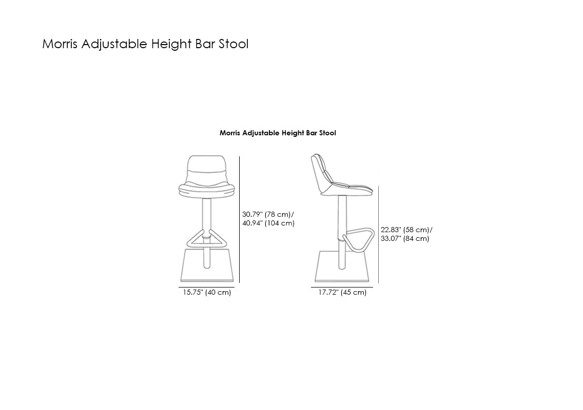 Morris Adjustable Height Bar Stool