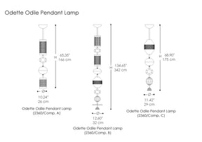 Odette Odile Pendant Lamp Comp. H