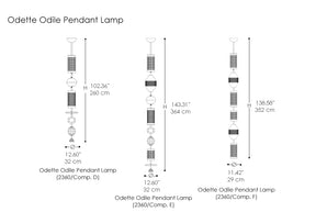 Odette Odile Pendant Lamp Comp. H