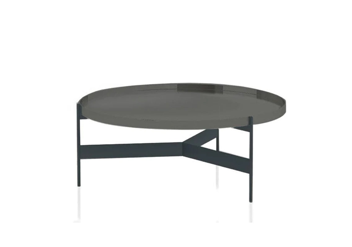 Abaco Coffee & Side Table with Medium Gray Top (Quick Ship)