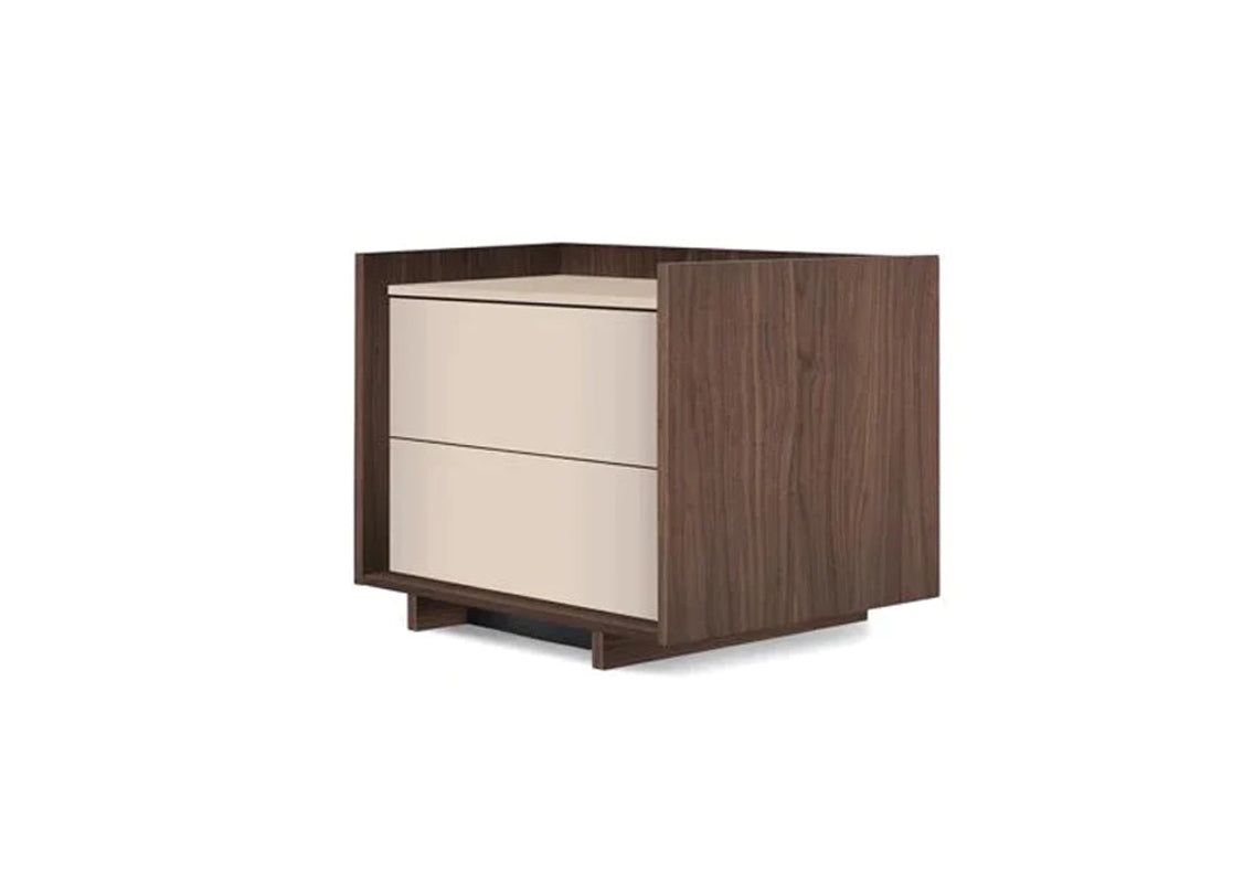 Kyoto 2-Drawer Nightstand In Canaletto Structure (Quick Ship)