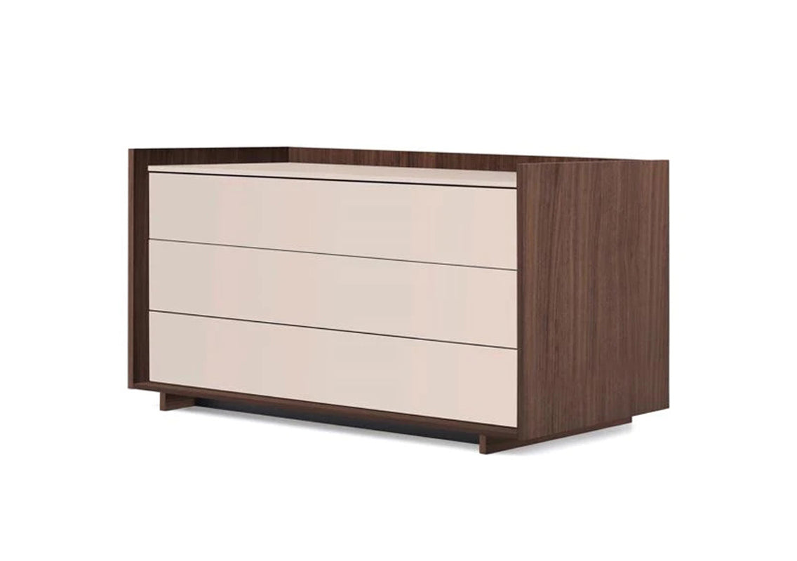 Kyoto 3-Drawer Dresser In Canaletto Structure (Quick Ship)