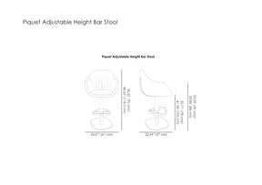 Piquet Adjustable Height Bar Stool