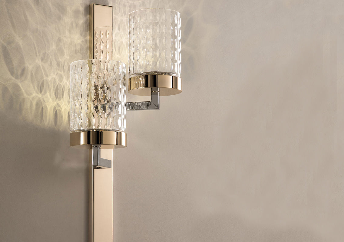 Quarzo Double Arm Wall Lamp